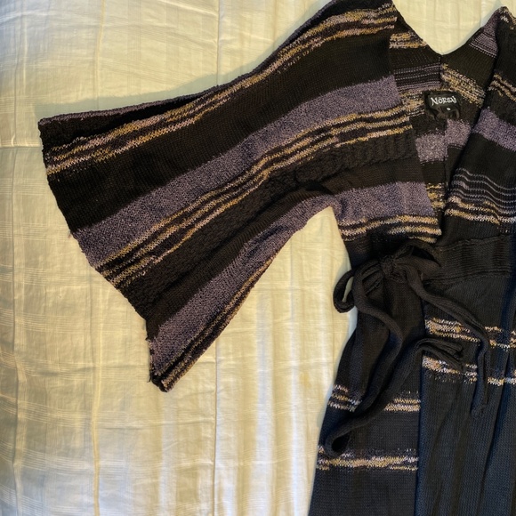 NORSAH True Wrap Tunic Sweater Dress with 3/4 Length Kimono Sleeve size Small - Picture 5 of 7